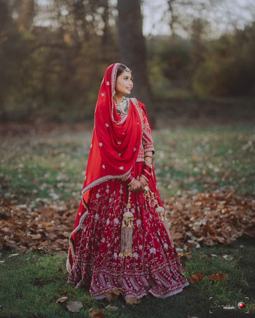 Indian wedding photographer in Cincinnati capturing bride and groom during wedding ceremony